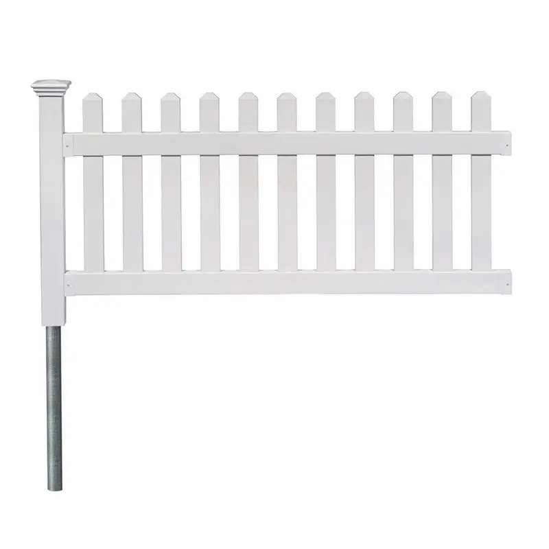 3 ft. x 6 ft. Newport Picket Fence W/Post and No-Dig Steel Pipe Anchor Kit29 / each