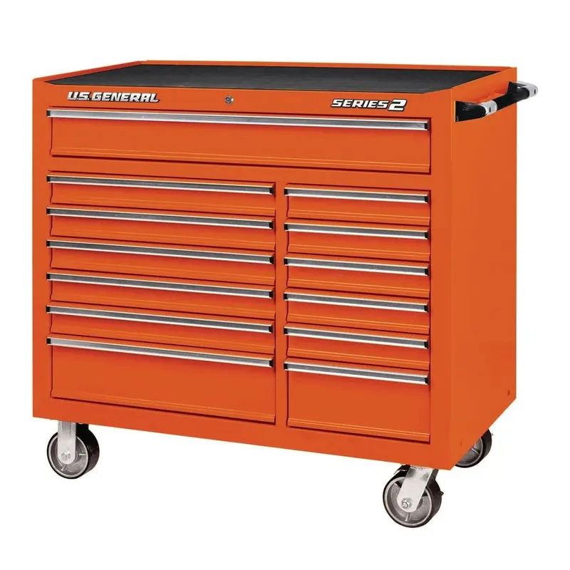 44 in. x 22 In. Double Bank Orange Roller Cabinet