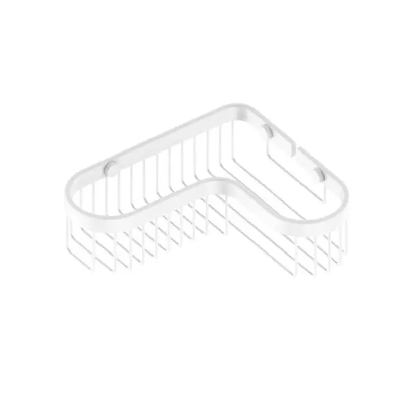 Allied Brass Corner Toiletry Shower Basket in Matte White