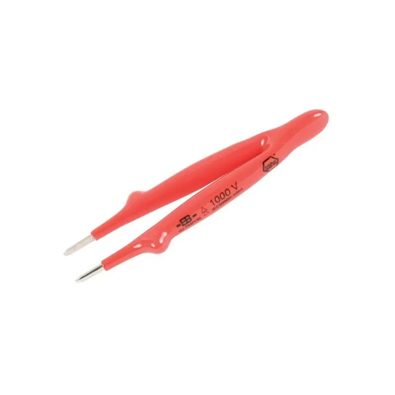 Wiha Insulated Straight Blunt Tip Tweezers 5in
