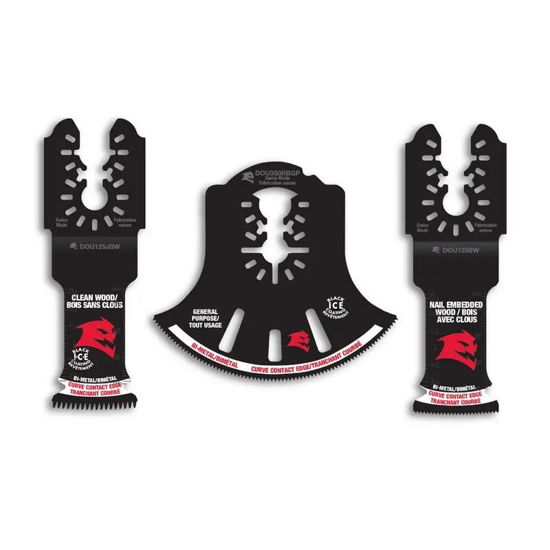 Diablo DOU3BS 3 pc Universal Fit Bi-Metal Oscillating Blade Set (3-Piece)