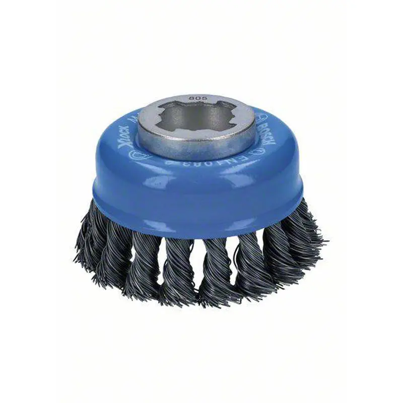 Cup Brush X-LOCK Crimped 75mm Brass coated 0.3mm