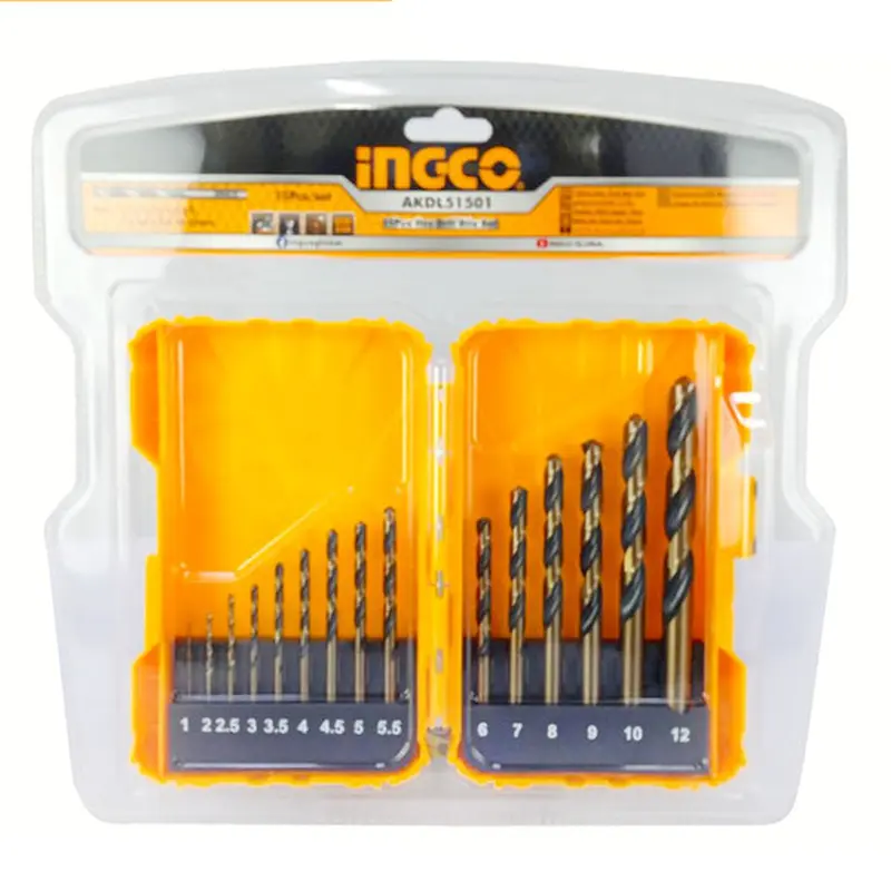 Steel Drill Bits 15pcs Set