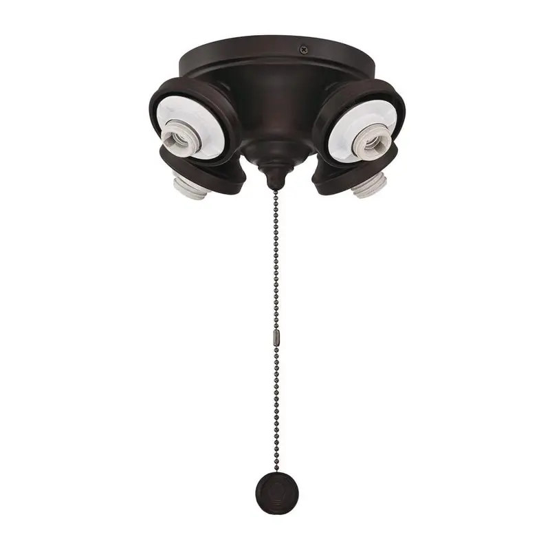 4-Light Dark Bronze Ceiling Fan Fitter LED Light Kiteach