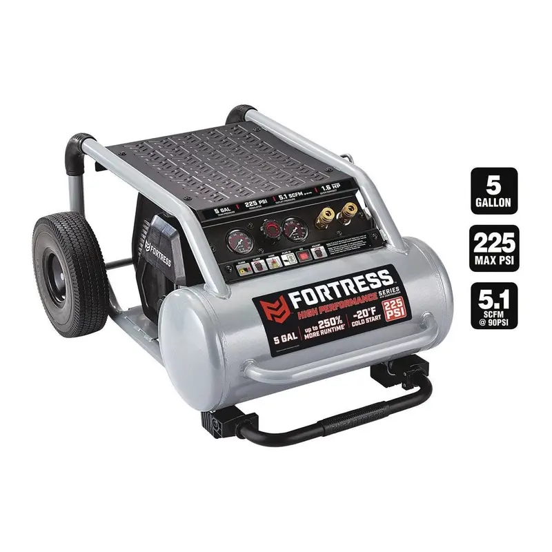5 Gallon  225 PSI High Performance Wheeled Jobsite Air Compressor