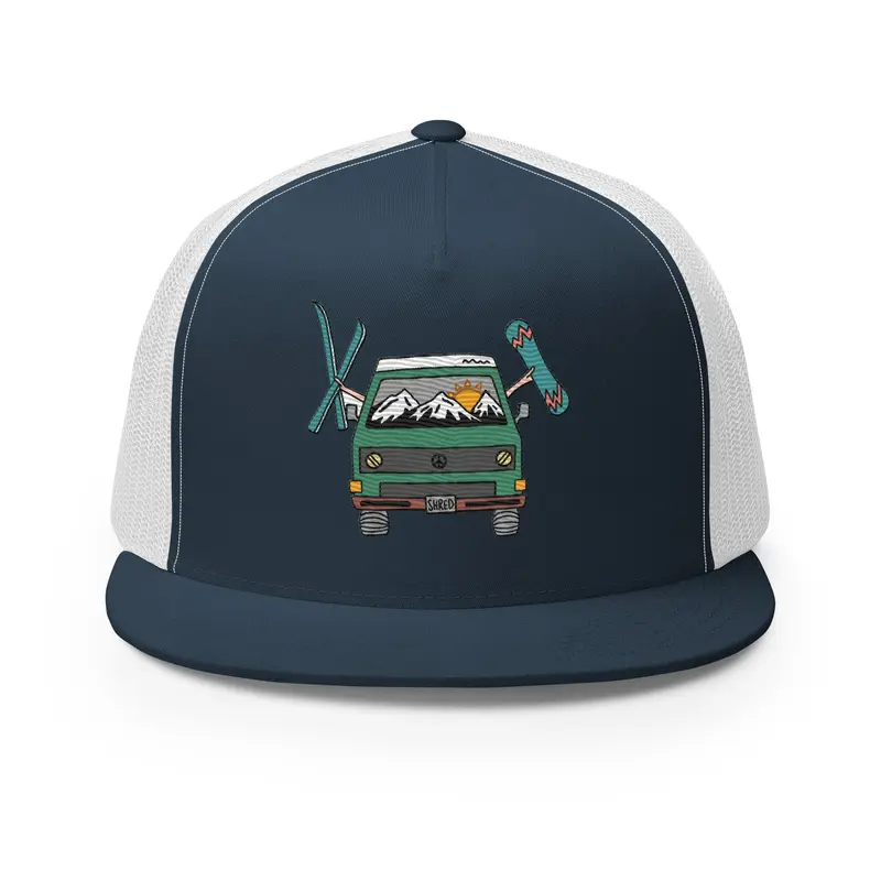 Shred Van Trucker HatBlack / White