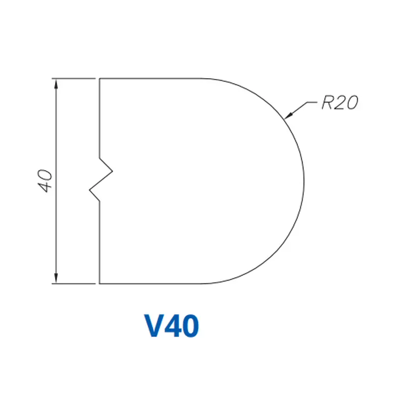 V40(40mm Full Bullnose - Router Bits)Standard Full Kit (BITS) / Breaker