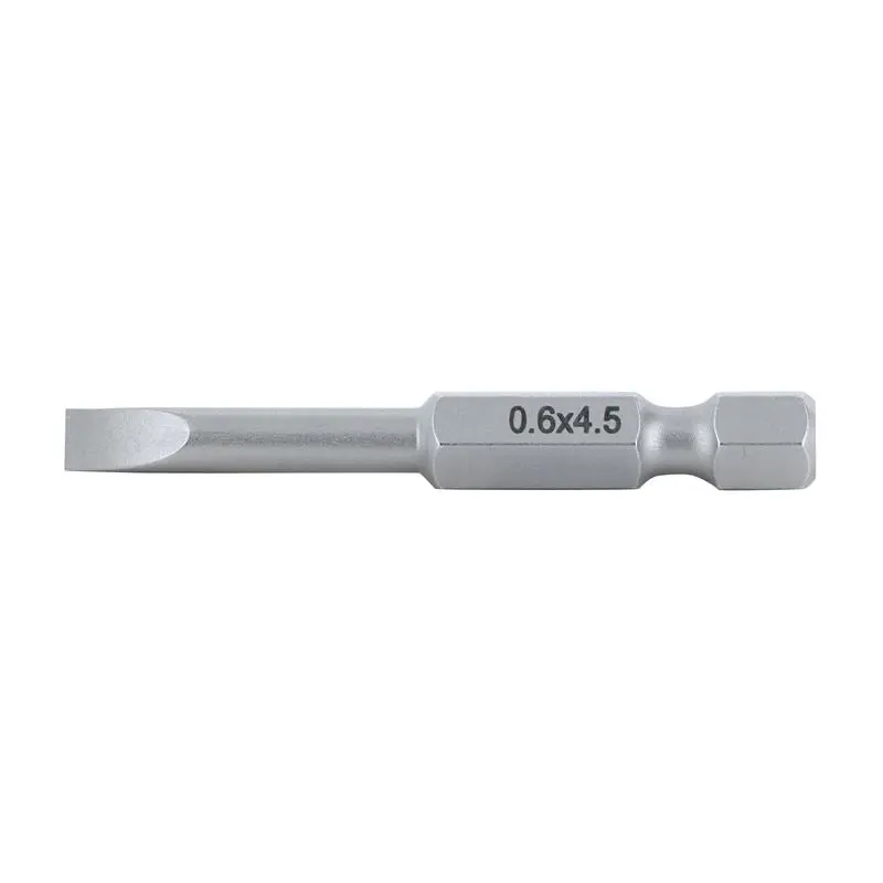 Wiha Slotted Power Bit 4.5 x 50mm Pack of 10 Bits