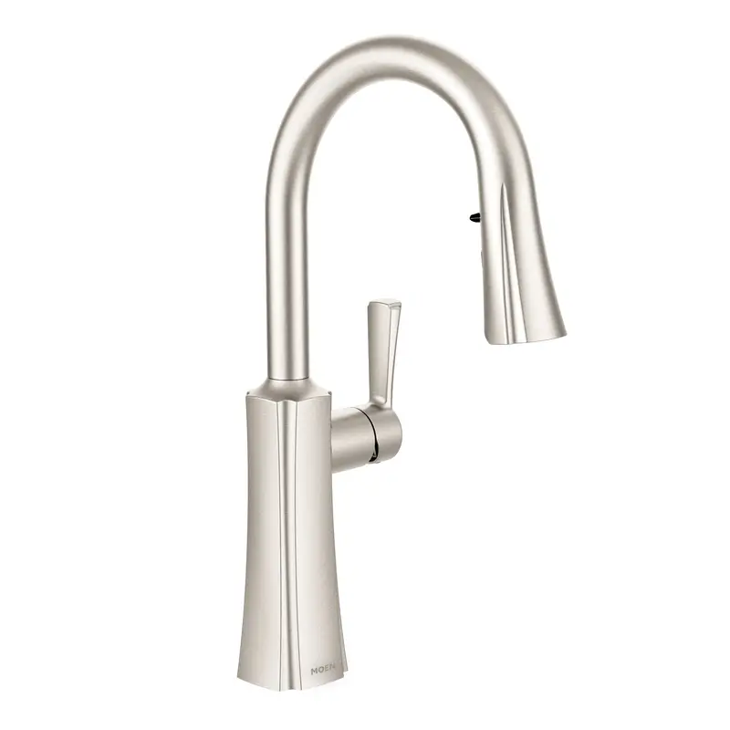 Etch Chrome One-Handle High Arc Pulldown Kitchen FaucetChrome