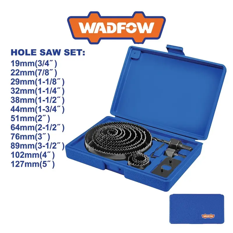 Wadfow 16-Piece Wood Hole Saw Set WKJ4416