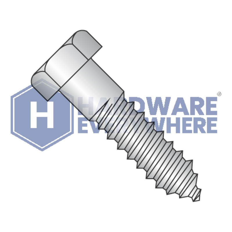 5/8 x 3 LAG SCREWS / Hex Head / 18-8 Stainless / Plain