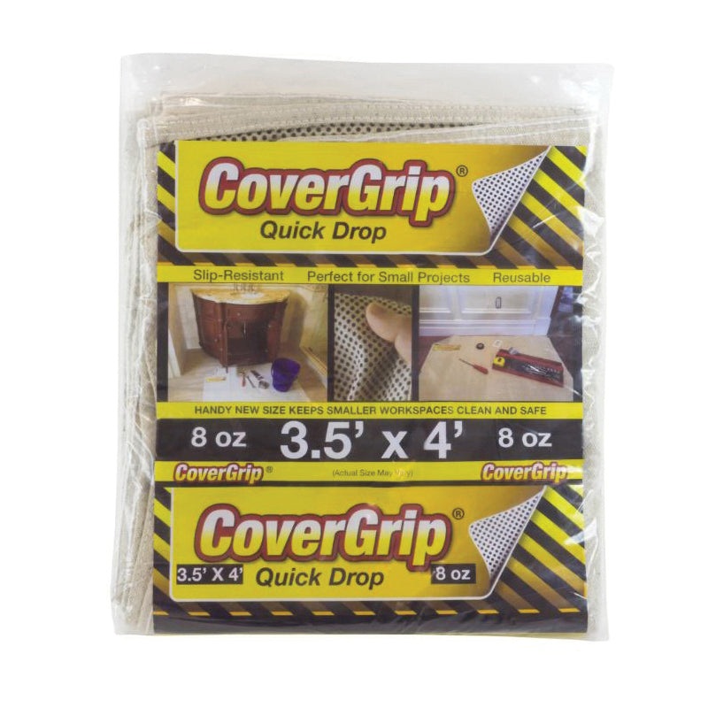 CoverGrip 351208 Classic Non-Slip Safety Drop Cloth, 3.5 ft W, 12 ft L
