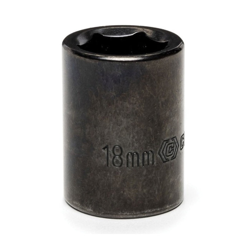CRESCENT CIMS17N Socket, System of Measurement: Metric, Standard Length, 18 mm Socket, 1/2 in Drive, 6-Point