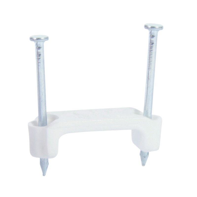 GB PS-1575T2 Non-Metallic Cable Staple, 3/4 in W Crown, Polyethylene Staple, Plastic Insulation, White Insulation