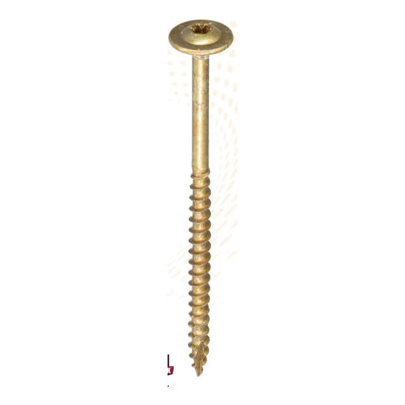 GRK FASTENERS White Low Profile 96077 Cabinet Screw, Star Drive, Washer Head, 2 in OAL, Climatek-Coated