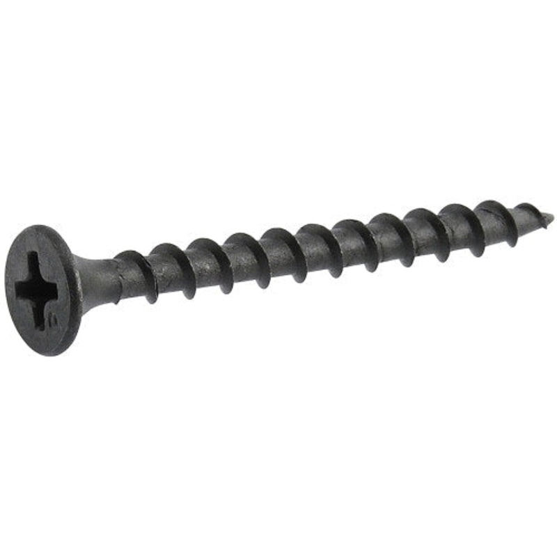 HILLMAN 47126 Drywall Screw, #6-32 Thread, USS Coarse Thread, Phillips Drive, #2 Drive, Flat Head, 1-5/8 in L, Steel