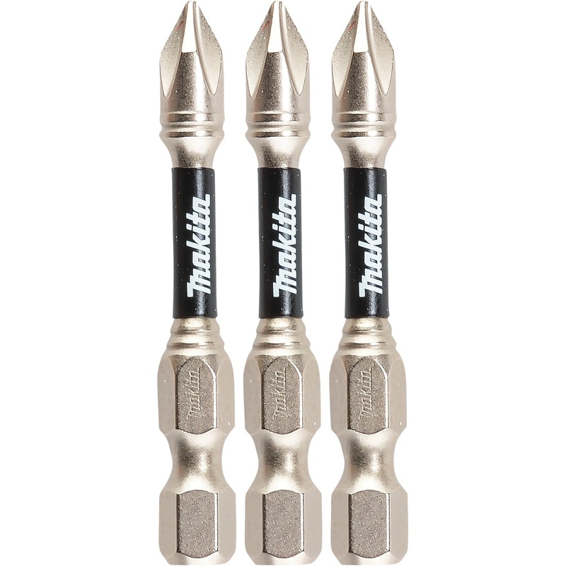 Makita Impact XPS E-00767 Power Bit, Phillips Point, #1 Point, 2 in OAL, 1/4 in Shank, Steel