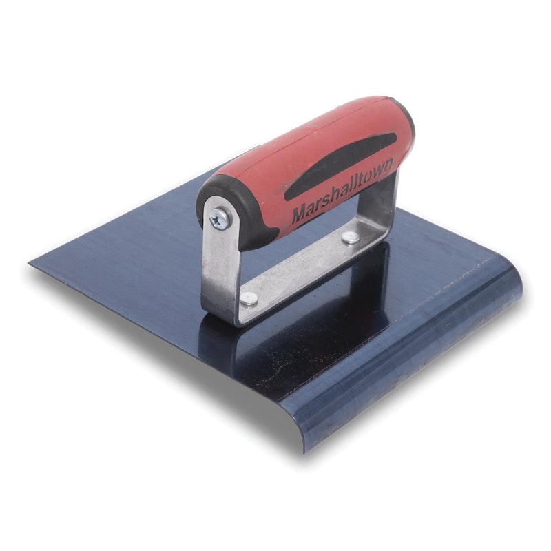 MARSHALLTOWN 14172 Straight End Hand Edger, 6 in W Blade, 6 in L Blade, 1/2 in Radius, Blue Steel Blade