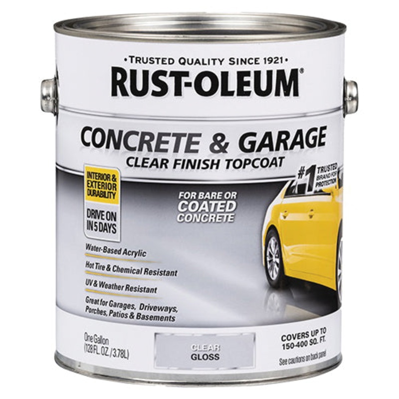 RUST-OLEUM 320202 Floor Topcoat, Gloss, Clear, <50 g/L VOC, 1 gal