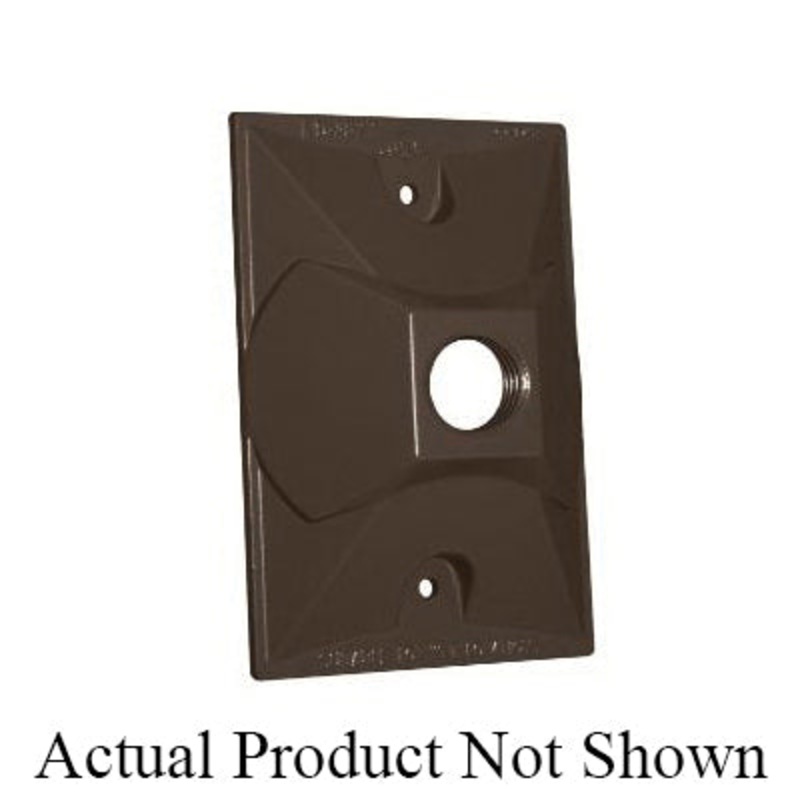 Sigma 14371 Receptacle Cover, 1 -Gang, 1 -Knockout, Metal Cover