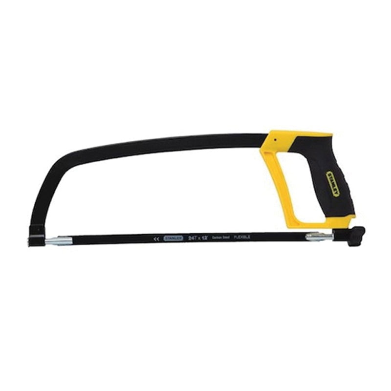 STANLEY STHT20139L Hacksaw, 12 in L Blade, 24 TPI, Carbon Steel Blade, Ergonomic Handle, Plastic/Rubber Handle